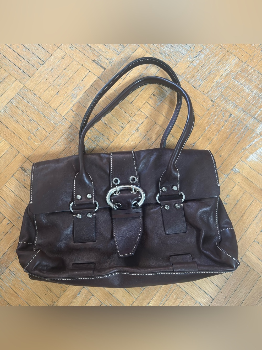 Francesco Biasia Brown leather purse